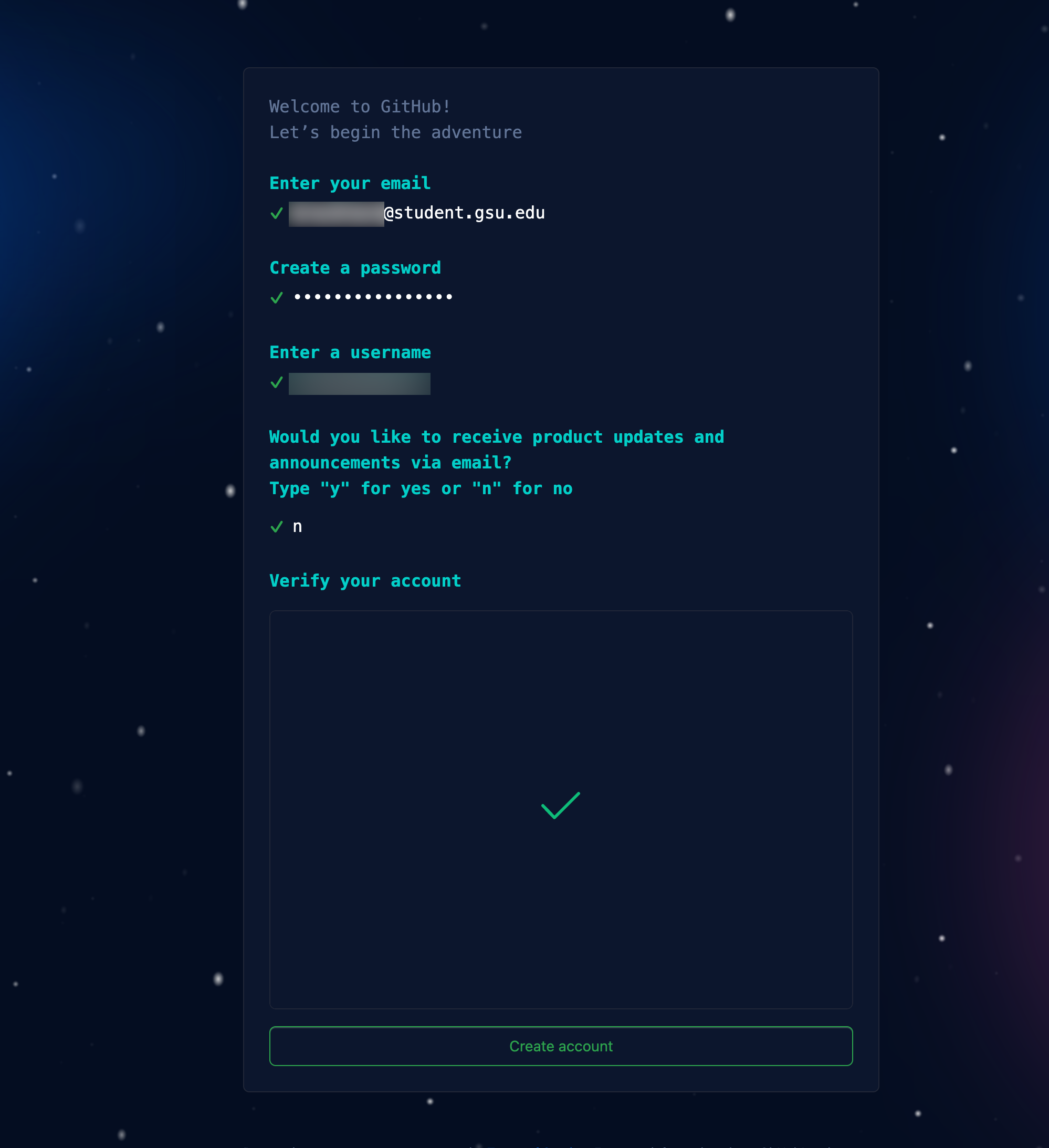 GitHub Signup